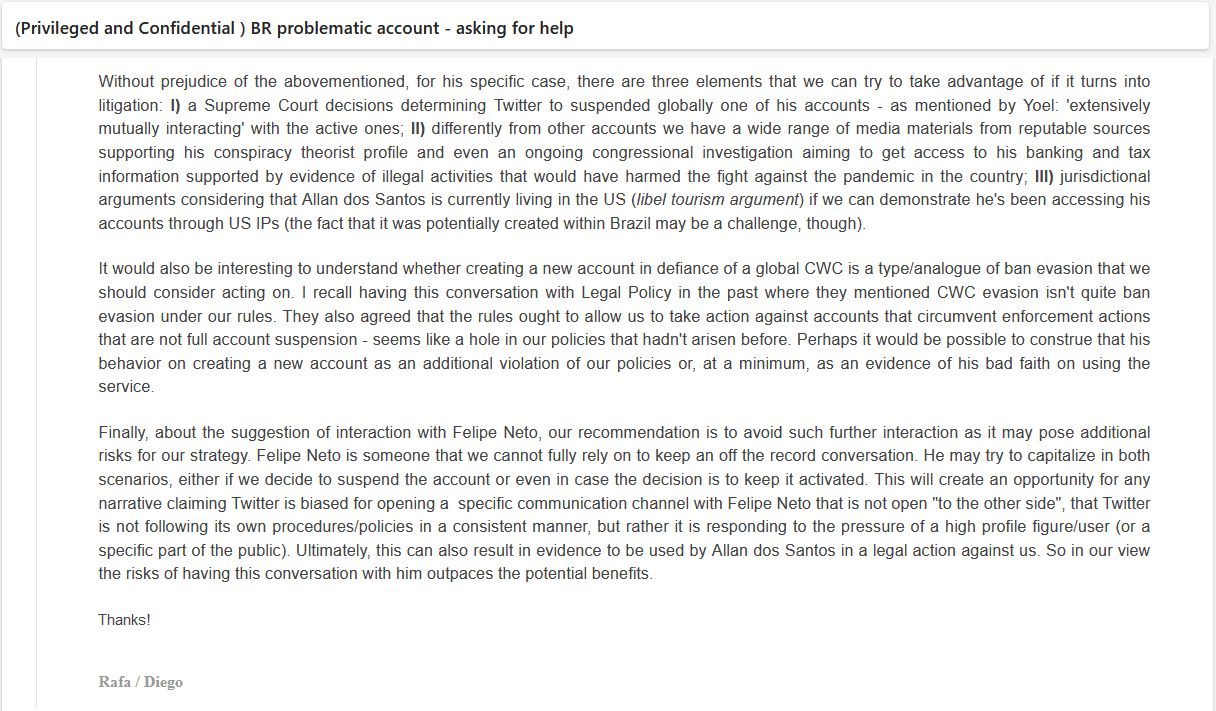 Screenshot 7 - Segunda parte do email assinado por Batista e Gualda