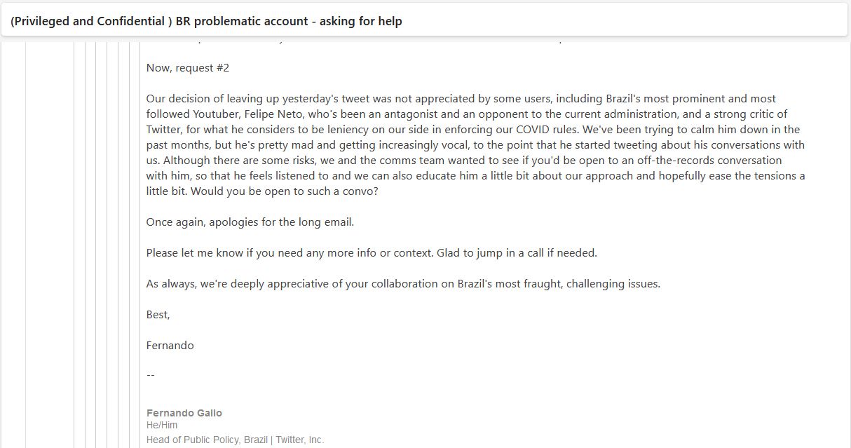 Screenshot 2 - Segunda parte do email de Fernando Gallo