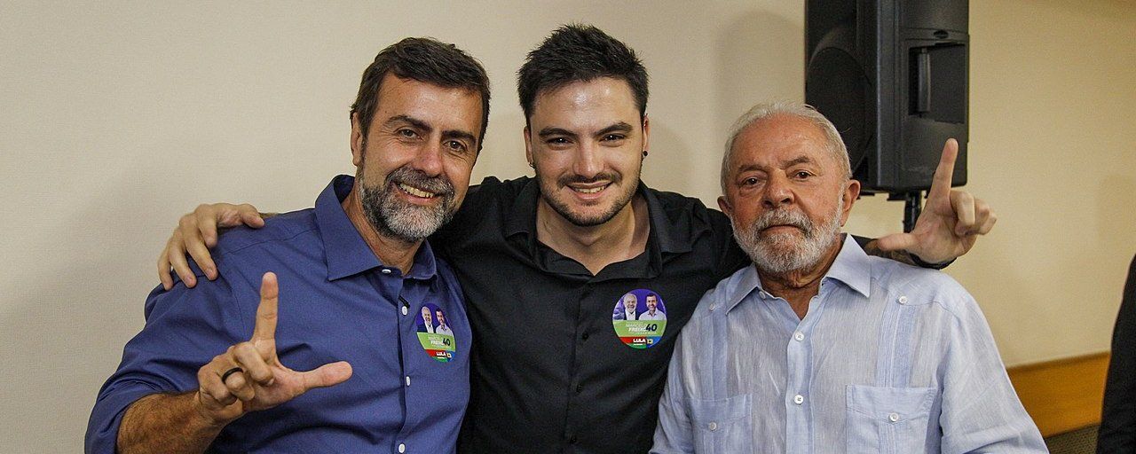 Foto com Felipe Neto, Lula e Marcelo Freixo